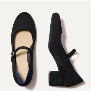 Rothy's Black Mary Jane Block Heel Pumps